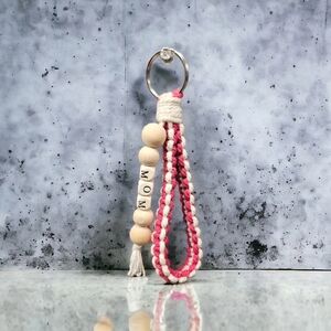 Macrame keychain with name